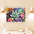 Miniatyrbild 3 av 5: 5D Diamantmålningskit för vuxna - Måla med diamanter Full rund borr 5D Diamantprickar Hantverk Diamantkonstkit (suckulenter 30 x 40 cm)