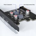 Miniatyrbillede 3 af 5: Type-C Riser Card PCI-E til Type-C Adapter PCI-Express Slot 1X til Hurtig Opladning