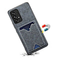 Pikkukuva 3 / 5: DENIOR Yhteensopiva Samsung Galaxy A53 5G Nahkapäällysteinen TPU-suojakuori Jalustalla ja Korttipaikalla Grey