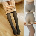Pikkukuva 5 / 5: Magic Extra Paksut Lämmin Talvi Kaksivuorainen Stretch Thermal Fleece Sukkahousut naisille Coffee Step Foot 80g