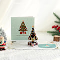 Miniatyrbillede 3 af 4: Juletræ Pop Up Julekort, 3D Pop Up Lykønskningskort Til Vinter, Jul, Ferie, Julegave, Alle Lejligheder