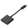 Miniatyrbillede 2 af 5: 2 i 1 Type C til Type C o Adapter Type C til AUX Jack med USB C PD 60W Hurtigopladningsadapter