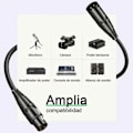 Miniatyrbillede 2 af 4: Han til Hun Lydkabel Sort 6 Meter PVC Kappe Fast Forbindelse XLR Mikrofonkabel til Musikinstrument