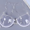 Miniatyrbilde 2 av 3: Dame 3/4 Cup Transparent Klar Push Up BH Ultratynn Stropp Usynlige BH-er Undertøy