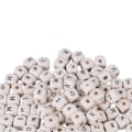 Miniatyrbillede 5 af 5: 100 stk. Blandede Ahorn Firkantede Perler Bogstav Cube Løse Spacer Perler Til DIY Smykkefremstilling