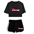 Pikkukuva 1 / 5: I Am Kenough Merch 2023 Uusi elokuva, kaksiosainen set , lyhythihainen, napapaita + shortsit Hauskat naisten setit syntymäpäivälahja style 2 M