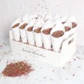 Miniatyrbild 3 av 3: Bröllopskraftpappersbricka Konfettikon Stativ Boxbricka för bröllopsdekoration Blomkonfettikottar Rustik bröllopspappershållare hole tray set20