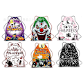 Miniatyrbillede 2 af 5: Halloween Dobbelt Skulder Snøre Rygsæk Taske Halloween Bærbar Opbevaringstaske Polyester Håndholdt Snøre Taske Bundle Pocket A
