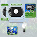 Miniatyrbillede 5 af 5: Akvarietermometer LCD Digital Display med Sugekop og Probe til Reptiler Inkubator Akvarium Drivhus Pakke med 4