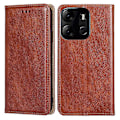 Miniatyrbild 1 av 5: Kompatibelt för Tecno Spark Go 2023 4G PU Läder Ställ Plånboksfodral Magnetiskt Stötsäkert Telefonskal Brown
