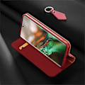Miniatyrbild 4 av 5: DUX DUCIS Wish Series Kompatibel med Samsung Galaxy Note 10 / Note 10 5G Plånboksfodral Äkta Läder Red