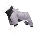Miniatyrbild 1 av 5: Pet Dog Jacka Quilted Puffed Coat Valp Hund Varma Vinterkläder Utomhus Color Block Väst Gray 2XL