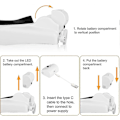 Miniatyrbillede 5 af 5: 1x til 14x Lup Hovedbøjle med LED-lys, Håndfri Hovedmonteret Forstørrelsesglas Visir Headset Lupe Værktøj til Professionelt Smykkearbejde og Nærarbejde
