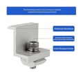 Miniatyrbillede 2 af 5: 12 stk. Solcellemodulbeslag Endeklemme, Endeklemme, Sideklemme til PV Solcellemodul Tagmontering (