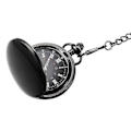 Miniatyrbillede 1 af 2: 1 stk. Retro Tosidet Glat Lommeur Legering Klassisk Delikat Quartz Lommeur (sølv)