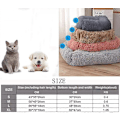 Miniatyrbillede 3 af 5: Seng Xs Størrelse Varm Vinter Firkantet Super Blød Sovende Hundeseng Lang Plys Vaskbar Katte Måtte Kurv Hvalpehus 1 Stk Regnbuefarver