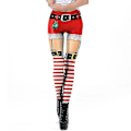Miniatyrbild 5 av 5: Kvinnor Leggings Mode 3d Digital Printing Jul Leggings Rolig Sexig Printed Elastisk Jul Skinny Leggings Gothic SKDK097 M