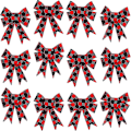 Miniatyrbillede 1 af 3: 5-løkket Rød Buffalo Plaid Flanelsløjfer 5 X 7-tommer, 12-pakbd