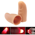 Pikkukuva 3 / 5: LED-sormivalot Peukalot Valo, taikatemppu Juhlat Baari Esityslamppu, Taikatemppu, Tekosormi, Pilatyökalu Halloweeniin (6 kpl)