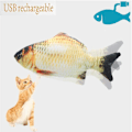 Miniatyrbild 2 av 5: Fiskleksak för katter, 28 cm rörlig fiskleksak med sensor för katt/kattunge som biter, tuggar och sparkar - interaktiv realistisk plyschsimulering