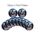 Pikkukuva 1 / 5: Elokuva Keskiviikko Addamsin syntymäpäiväjuhlien koristelu Banneri Ilmapallo Astiasto Juhlatapahtumatarvikkeet Kodinsisustuskupit tausta 10pcs 7inch plates