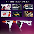 Miniatyrbillede 4 af 5: DEVASO Kompatibel til Sony PS VR2 Controller Gun Stock VR Spil Greb Case VR Headset Udskiftningsdele White