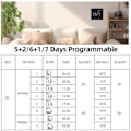 Miniatyrbillede 5 af 5: Smart Termostat til Hjemmet Ugentlig Programmerbar Digital Termostat Manuel/Automatisk Tilstand LCD-Display Temperaturregulator Digital Intelligent Termostat