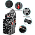 Pikkukuva 5 / 5: Reppu Nintendo Switch/Lite/OLED/Konsoli/Telakka/Joy-Conit ja Tarvikkeet Säilytykseen, Kannettava Nylon Vedenpitävä Matkalaukku, Camouflage