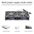 Miniatyrbillede 3 af 5: 120mm 5v USB-drevet PC Router Blæsere Med Hastighedsregulator Høj Luftstrøm Køleblæser Til Router Modem