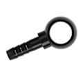 Miniatyrbillede 5 af 5: Banjo Fittings 8mm Barb Til 14.5mm Hul Banjo Slangeadapter til M14 X 1.5 Banjo Bolt Sort