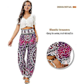 Miniatyrbilde 3 av 5: 2 stk. Harem Bukser for Kvinner, Høy Midje Yoga Boho Bukser med Lommer