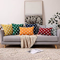 Miniatyrbilde 5 av 5: Sett med 2 dekorative putetrekk Rhombisk Jacquard Putetrekk Myk Firkantet Putekasse For Høst Sofa Seng Soverom Bil Stue 18x18 Tommer