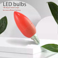 Miniatyrbillede 2 af 5: LED Lys Lyspærer Rød Lykkelampe Gudelys Energibesparende Lys E14