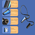 Pikkukuva 5 / 5: Kannettavat urheiluvedenpitävät langattomat in-ear-kuulokkeet, Bluetooth nappikuulokkeet Langattomat kuulokkeet Bluetooth kuulokkeet kuulokkeet juoksemiseen kävelyyn Gyming Cy blue