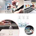 Miniatyrbild 3 av 5: Sprayflaska Resestorlek, 3 st 100 ml/3 oz Fin Dimma Hårsprayflaska För Eteriska Oljor, Tom Luftlös Makeup Ansiktsprayflaska Klar Återfyllningsbar Resa