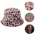 Miniatyrbild 2 av 3: 1st Mode Varm Fiskehatt Fluffig Höst Vinter Leopard Fiskare