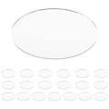 Miniatyrbilde 1 av 4: 20 stk DIY Legering Speil Kvinner Sminke Bruk Speil Mini Oval Form Uferdig Speillinse for DIY Kunsthåndverk (Liten Stil)