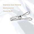 Miniatyrbillede 2 af 5: Rustfrit Stål Clips Tøj Klemmer Pegs Holdere Tøj Klemmer Forsegling Husholdning Tøj Klemmer Clips F