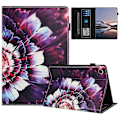 Pikkukuva 1 / 5: Samsung Galaxy Tab A9 -kotelolle kuvioitu nahkainen tablettisuojus automaattisella lepo-/herätystoiminnolla ja korttipidikkeellä Colorful Flowers