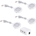 Miniatyrbilde 4 av 5: Super Slim LED-taklamper DC12V 2W 200lm Full Aluminium for Bobil, Bobil, Seilskute, Husbåt, Naturlig Hvit 4000K (4-pakning)