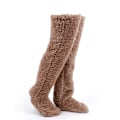 Miniatyrbild 1 av 2: Coral Fleece Tofflor Varma Golvskor Justerbara Plyschbyxor