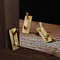 Miniatyrbilde 4 av 5: Håndklekroker/Limkroker - Børstet Gull Veggkroker For Hengende Frakk, Hatt, Håndkle Badekåpe Krok, Bad Og Soverom 4-pakninger, Rustfritt Stål Fra Guanzai