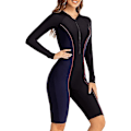 Miniatyrbillede 5 af 5: Dames Enstykke Boyleg Sports Badetøj Langærmet Badetøj UV Beskyttelse Rash Guard Surfing Dykning Dragt Atletisk Badetøj_ll Color 02 L