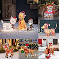 Miniatyrbillede 2 af 5: Julehunde lyskæde have dekoration LED lys julescene layout dekoration ornamenter 2