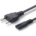 Miniatyrbilde 1 av 5: Strømkabel, EU-standard 250V 2.5A, 1.5M, Nettstrømkabel 2-polet for høyttaler, skjerm, PC, bærbar PC, etc.