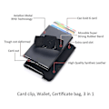 Miniatyrbild 3 av 4: Plånbok i Mini-format av PU-Läder med RFID-Blockering för Bankkort, Passar Både Män och Kvinnor