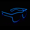 Miniatyrbillede 3 af 5: Briller med LED-lys i 4 tilstande til fest, bryllup, bar, show, fødselsdag (blå)