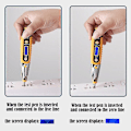 Miniatyrbilde 4 av 5: Digital Testblyant AC/DC Tester Elektrisk LCD-Skjerm Spenningsdetektor Testpenn Intelligent Induksjonskretsdeteksjon Red no battery
