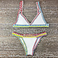 Pikkukuva 5 / 5: Virkattu uimapuku bikinit naisille uima-asu seksikäs side brasilialainen bikini 2023 uimapuvut naiset Yellow S