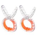 Miniatyrbilde 2 av 2: 2 stk klesklyper klesklyper vindtette klesklyper i plast klesklyper for klesvask bad White 12.00X7.00X2.00CM